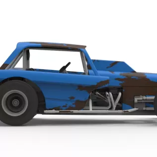 Vintage Dirt Modified stock car V10 while turning Scale 1:25 - Model thumbnail 21