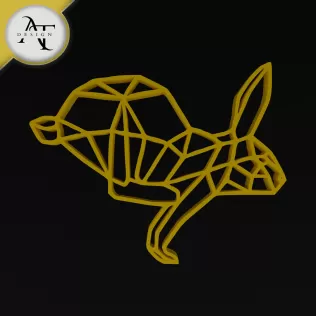 Rabbit - Geometric - 2D Wall Art Decor