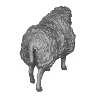 Standing Sheep 3D Print Model - Model thumbnail 3