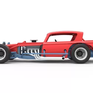 Vintage Asphalt Modified stock car V9 Scale 1:25 - Model thumbnail 9