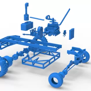 Chassis of Racing Combine Harvester Scale 1:25
