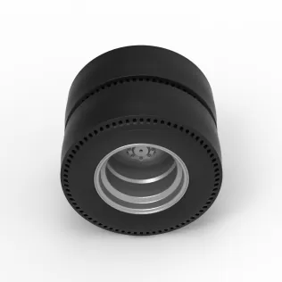 Double Wheel of vintage dragster Scale 1:25 - Model thumbnail 6