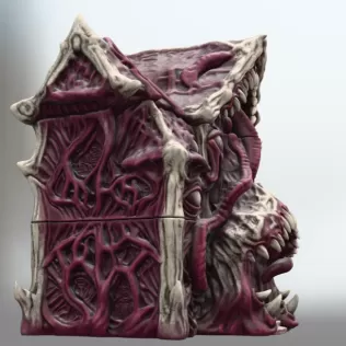 Lovecraftian Monster Building STL File for 3D Printing - Model thumbnail 6