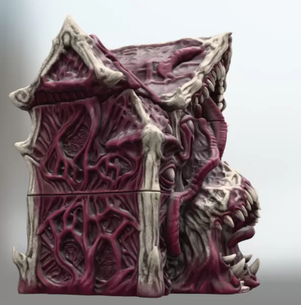 Lovecraftian Monster Building STL File for 3D Printing - Model preview 6