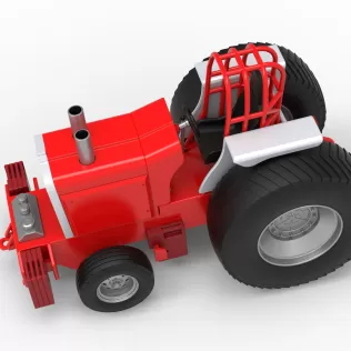 Fun short Pro Stock Pulling Tractor Version 4 Scale 1:25 - Model thumbnail 2