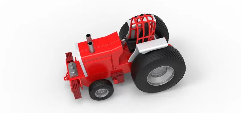 Fun short Pro Stock Pulling Tractor Version 4 Scale 1:25 - Model preview 2