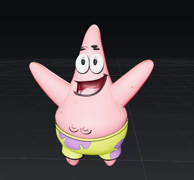 ⭐ Patricio, bob esponja – Figura Fan Art 3D para Impresión - Model preview 4