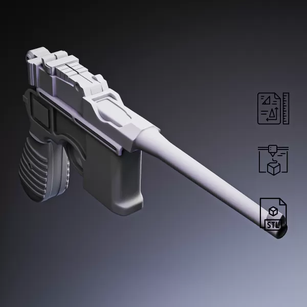 Mauser C96 Pistol #RoZ - Model preview 4