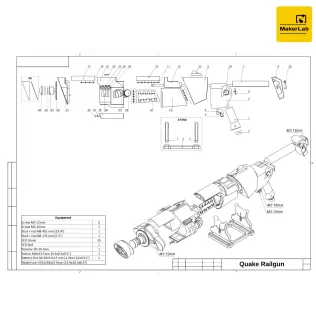 Railgun - Quake III Arena - Printable 3d model - STL files - Model thumbnail 12