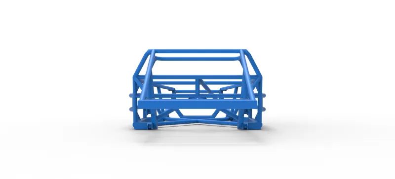 Frame of Vintage Dirt late model Race car Version 2 Scale 1:25 - Model preview 12