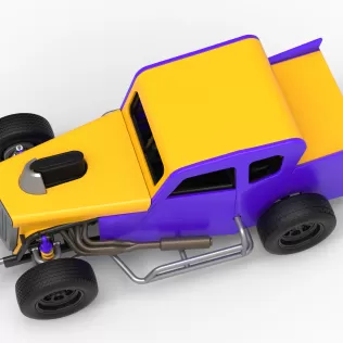 Dwarf car Version 2 Scale 1:25 - Model thumbnail 4