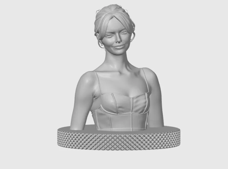Emma Stone 3D Model Print - Model preview 3