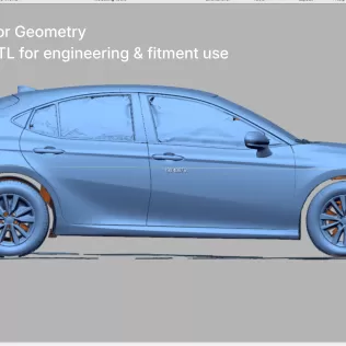2025-2026 Toyota Camry – High-Accuracy Automotive 3D Scan (STL) - Model thumbnail 4