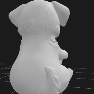 Cute Dog Holding a Gift Basket - Model thumbnail 4