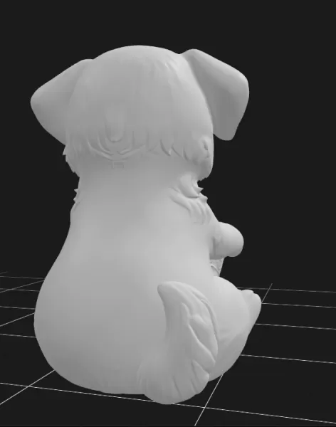 Cute Dog Holding a Gift Basket - Model preview 4
