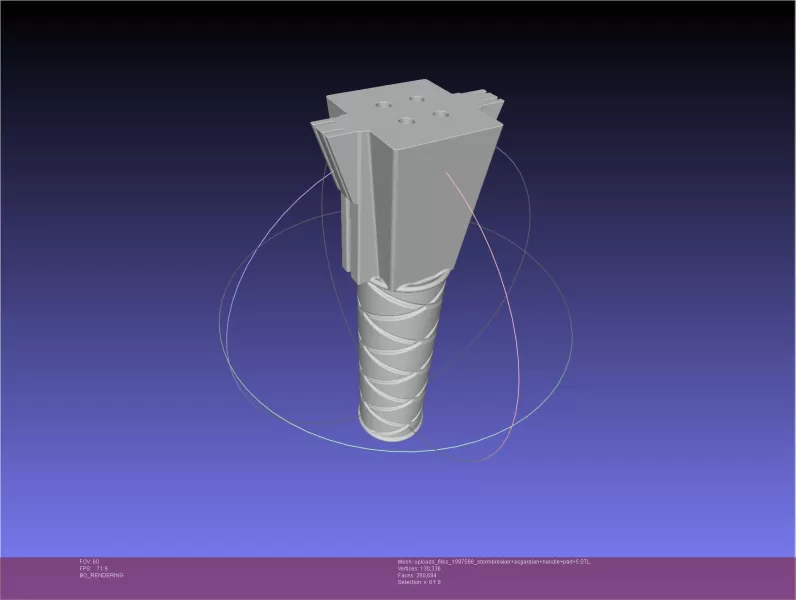 Asgardian Handle Stormbreaker Assembly - Model preview 2