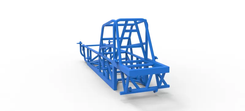 Frame of Vintage Dirt Modified stock car Version 4 Scale 1:25 - Model preview 10