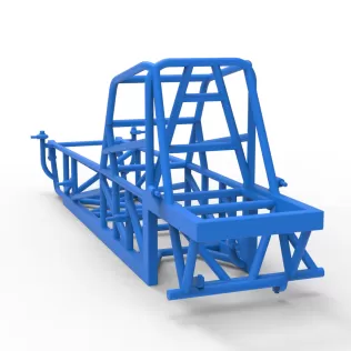 Frame of Vintage Dirt Modified stock car Version 4 Scale 1:25 - Model thumbnail 10