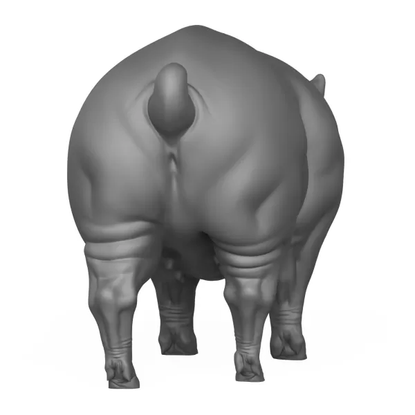 3D Printable Pig Hog Pet Animal - Model preview 6