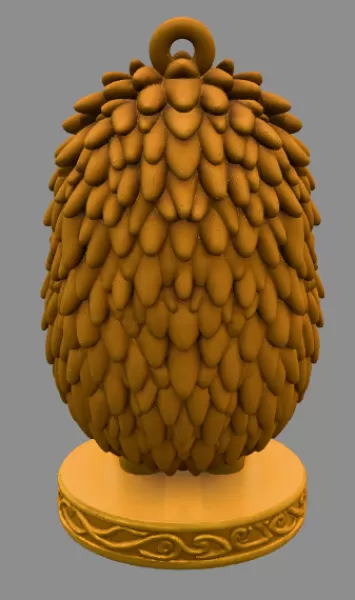 Hedgehog with Heart — Detailed Hedgehog Pendant / Figurine - Model preview 4