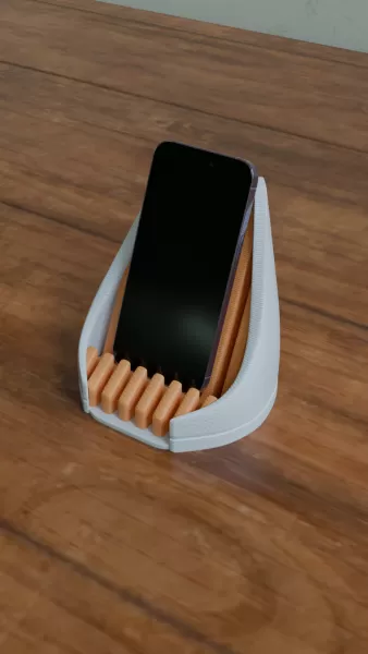 Cyberpunk Phone Stand – Futuristic 3D Printed Smartphone Dock & - Model preview 7