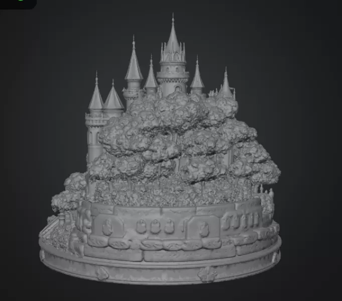 Blossom Crown Castle STL File for 3D Print - Model preview 11