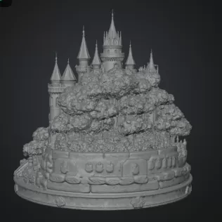 Blossom Crown Castle STL File for 3D Print - Model thumbnail 11