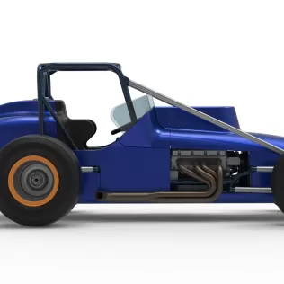 Dirt Silver Crown Champ car while turning Scale 1:25 - Model thumbnail 22