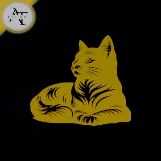Cat - Silhouette - 2D Wall Art Decor