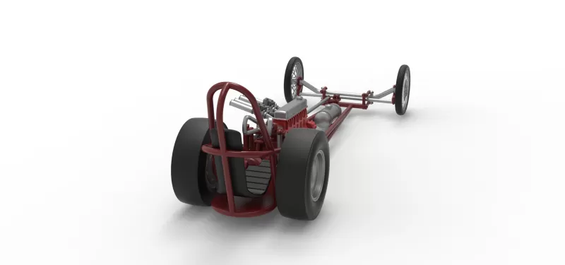Vintage Front engine dragster Base Version 6 Scale 1:25 - Model preview 18