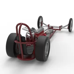 Vintage Front engine dragster Base Version 6 Scale 1:25 - Model thumbnail 18