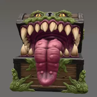 Mimic Treasure Chest Monster STL File for 3D Print - Model thumbnail 6