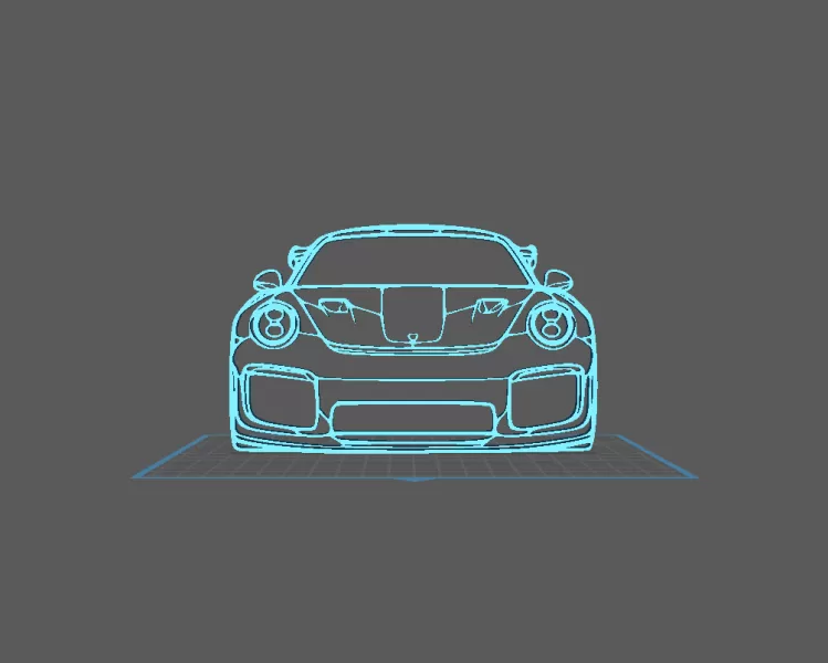 Porsche - 911 GT2 RS Wall Art - Model preview 1