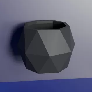 Polygonal Plant Pot Modern 3D Print Design 3D print model - Model thumbnail 2