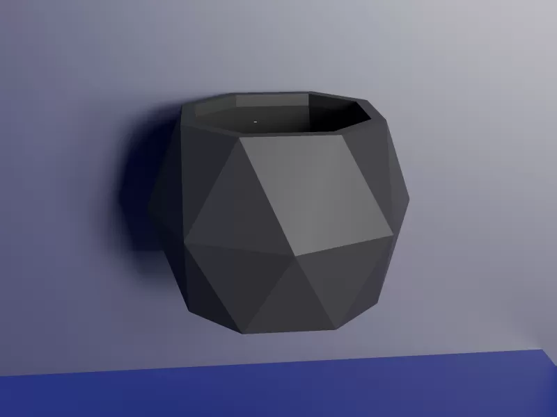 Polygonal Plant Pot Modern 3D Print Design 3D print model - Model preview 2