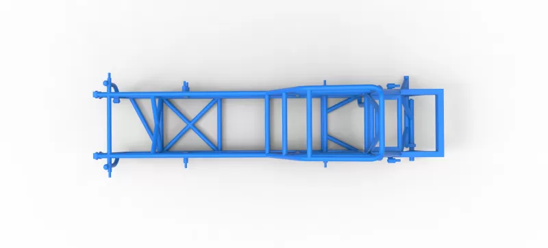 Frame of Vintage Dirt Modified stock car Version 4 Scale 1:25 - Model preview 8