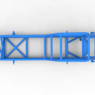 Frame of Vintage Dirt Modified stock car Version 4 Scale 1:25 - Model thumbnail 8