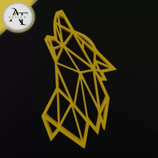 Wolf - Geometric - 2D Wall Art Decor