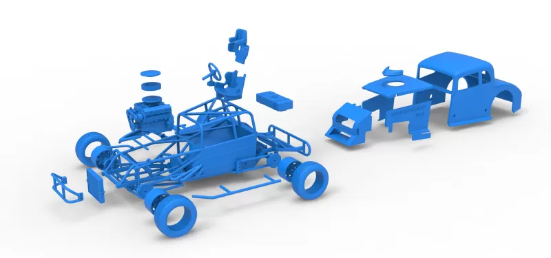 Canadian vintage modified stock car Scale 1:25 - Model preview 28