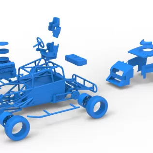 Canadian vintage modified stock car Scale 1:25 - Model thumbnail 28