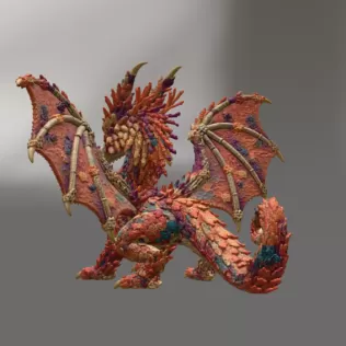 🐉 Coral Reef Dragon STL File for 3D Print - Model thumbnail 7