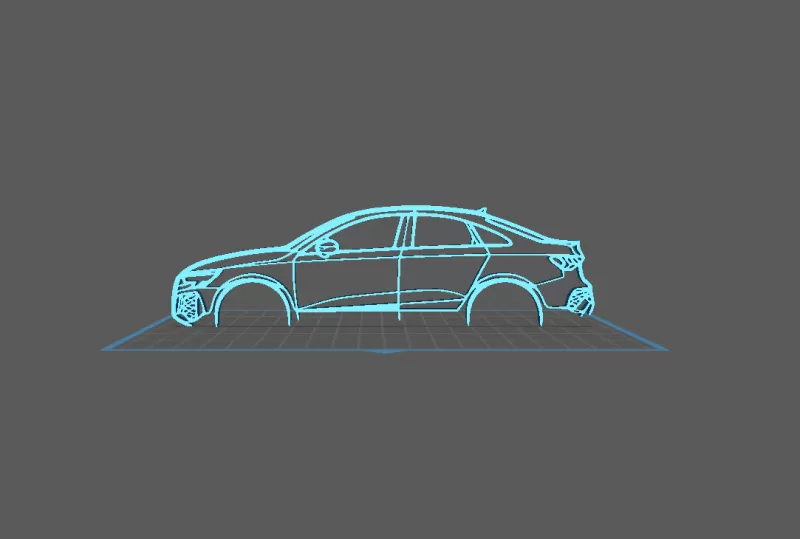 Audi - RS3 Berline Wall Art - Model preview 1