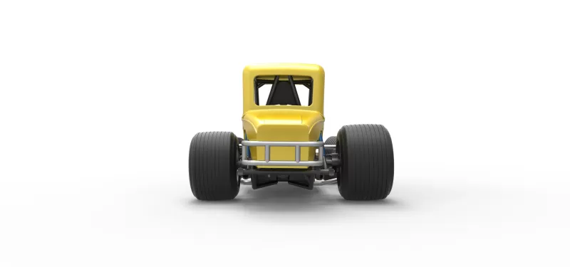 Vintage Sprint car while turning Version 2 Scale 1:25 - Model preview 14