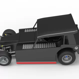 Vintage Dirt Modified stock car Version 6 Scale 1:25 - Model thumbnail 10