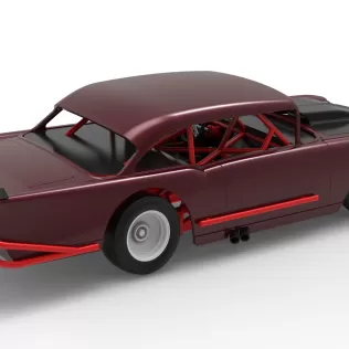 Vintage Dirt Modified stock car V9 while turning Scale 1:25 - Model thumbnail 20