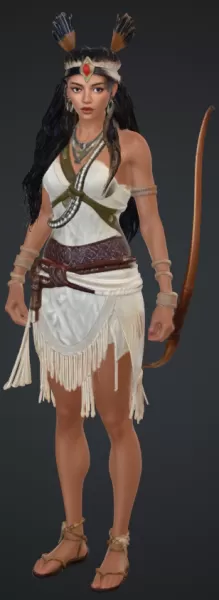 Amazone mit kurzen kleid - Model preview 1