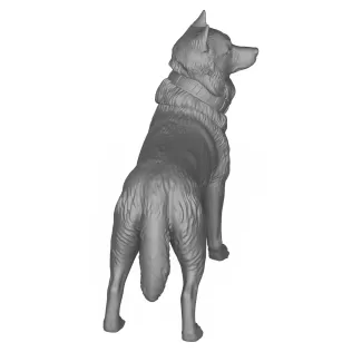 3D Printable Dog Standing Pose Statue - Model thumbnail 4