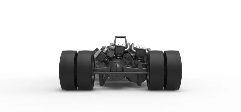 Vintage AWD Dragster Base Scale 1:25 - Model preview 7