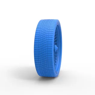 30 inch Wire wheel of Donk car Scale 1:25 - Model thumbnail 11