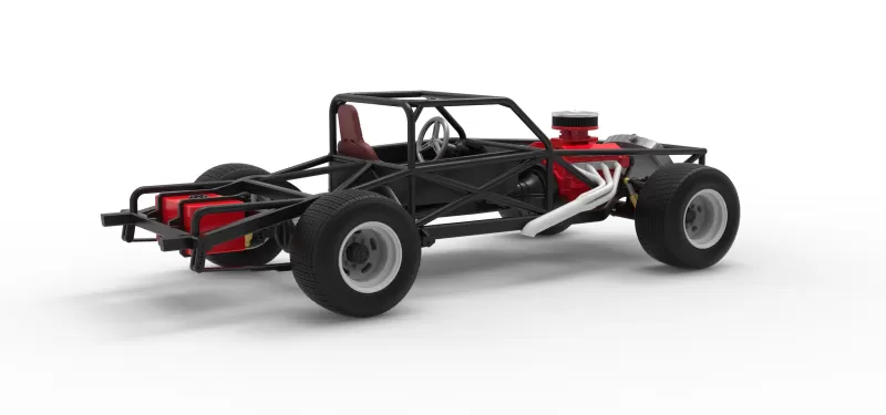 Vintage Semi-Late Model Stock Car Base Scale 1:25 - Model preview 18